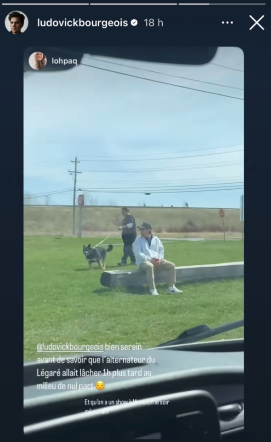 Ludovick Bourgeois tombe en panne en route vers son spectacle 5 Ludovick Bourgeois tombe en panne en route vers son spectacle Capture decran 2025 05 10 191941 Ludovick Bourgeois tombe en panne en route vers son spectacle