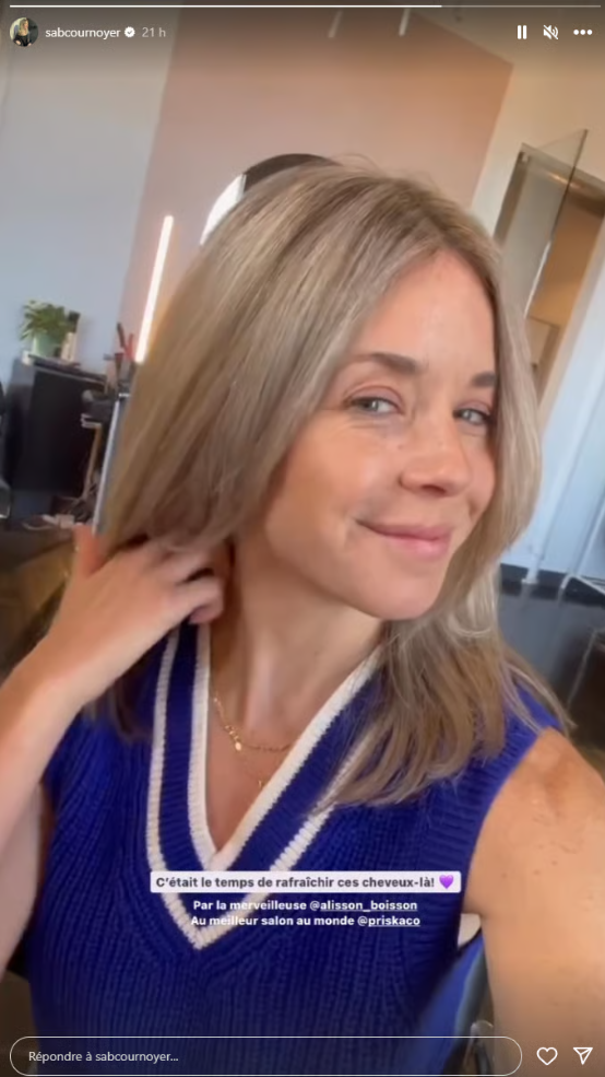 Capture decran 2025 06 24 124942 Sabrina Cournoyer se refait une beauté pour l’été et dévoile son nouveau look capillaire