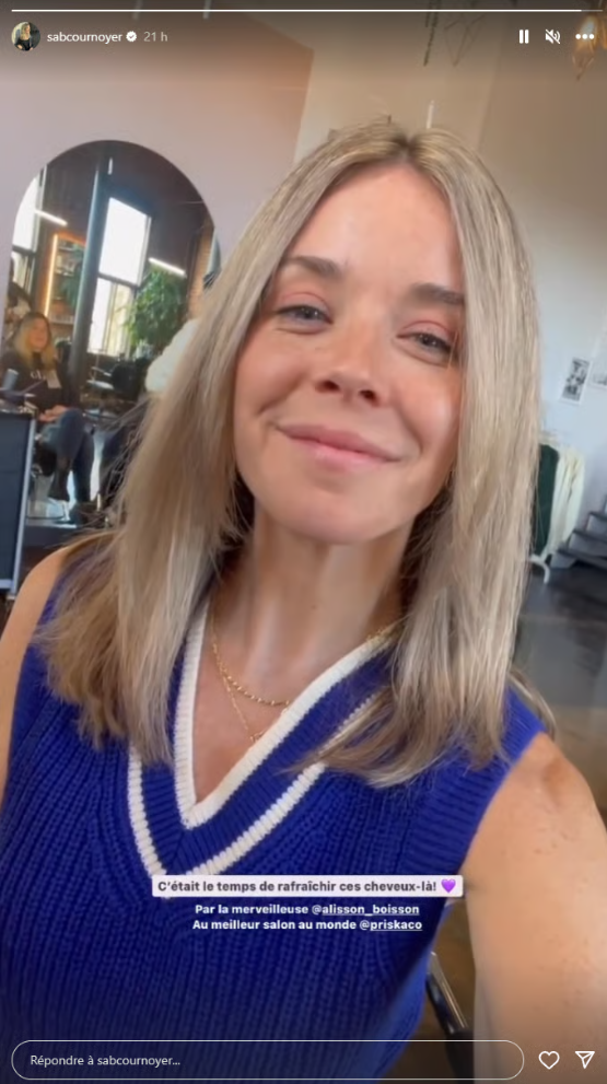 Capture decran 2025 06 24 124956 Sabrina Cournoyer se refait une beauté pour l’été et dévoile son nouveau look capillaire