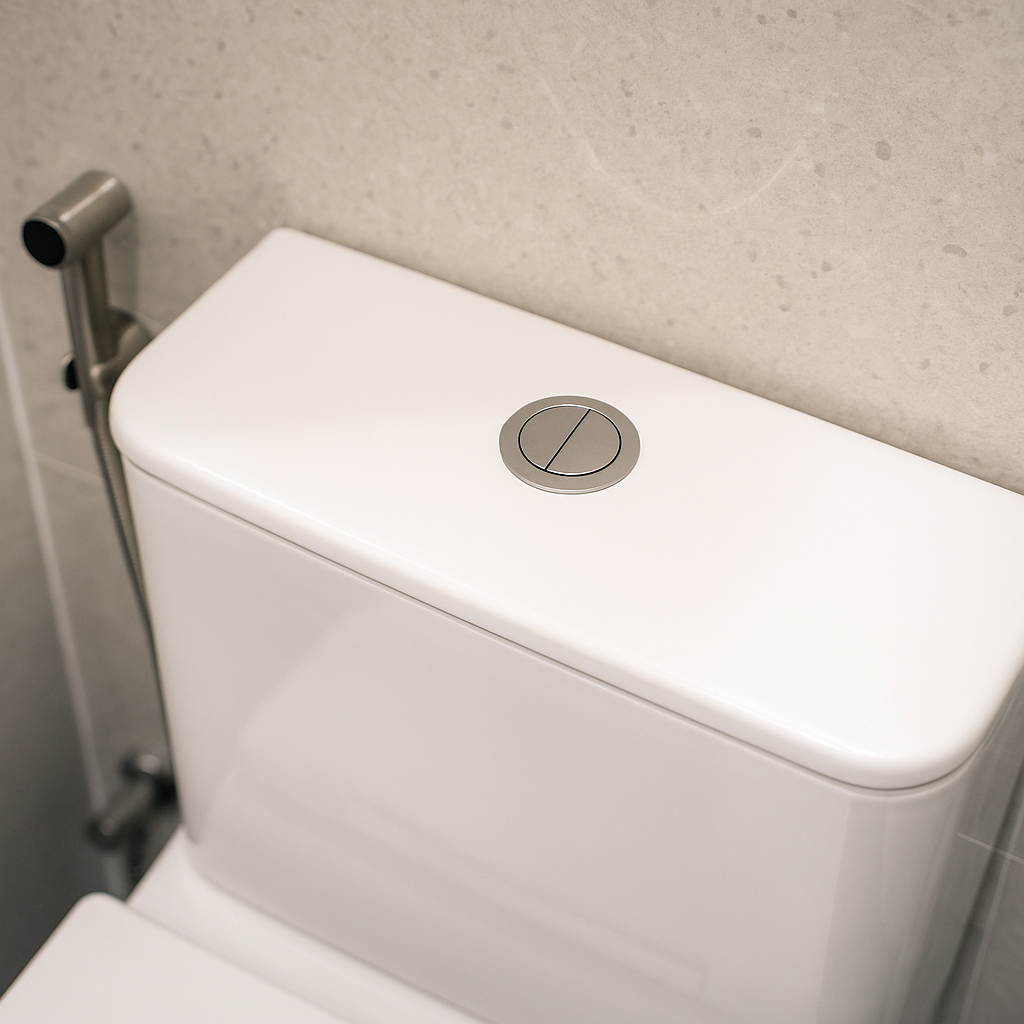 toiletteg Non, ces deux boutons d'une chasse d’eau ne servent pas à la même chose !