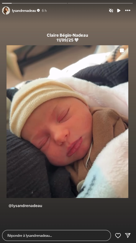 Capture decran 2025 09 12 203841 Lysandre Nadeau a accouché : les photos et le nom du bébé dévoilés !