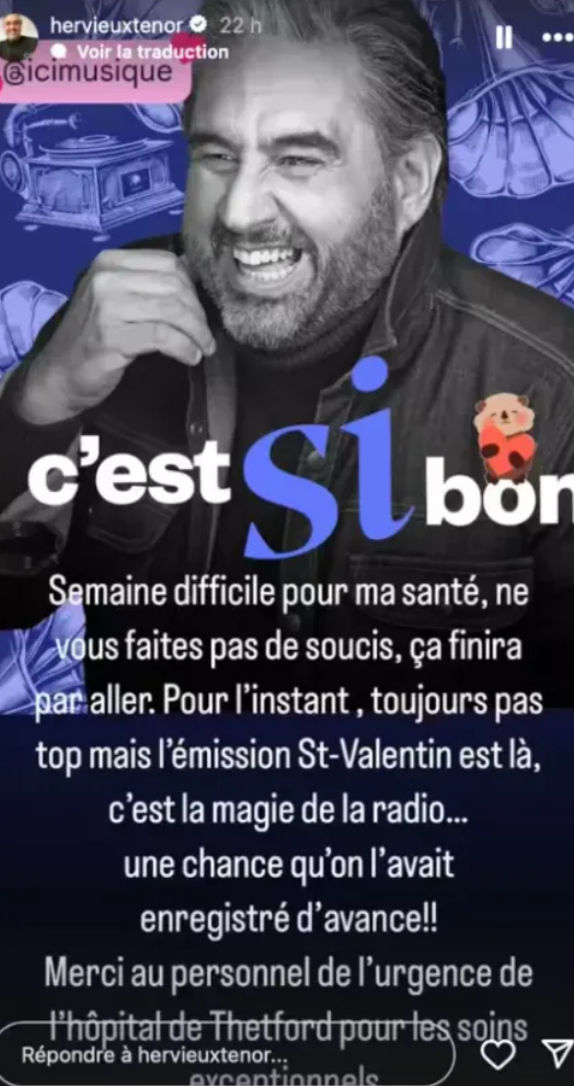 Capture decran 2025 09 19 021417 Marc Hervieux dévoile enfin la raison de son hospitalisation