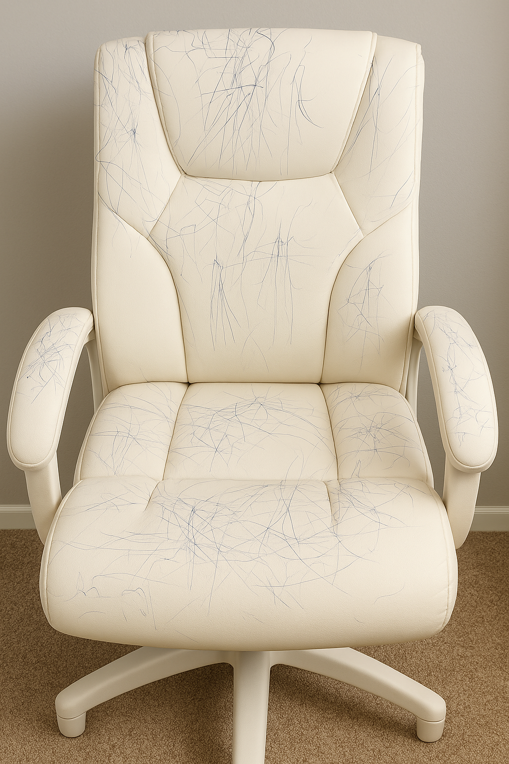 chaise Comment retirer des traces de stylo sur un divan blanc?