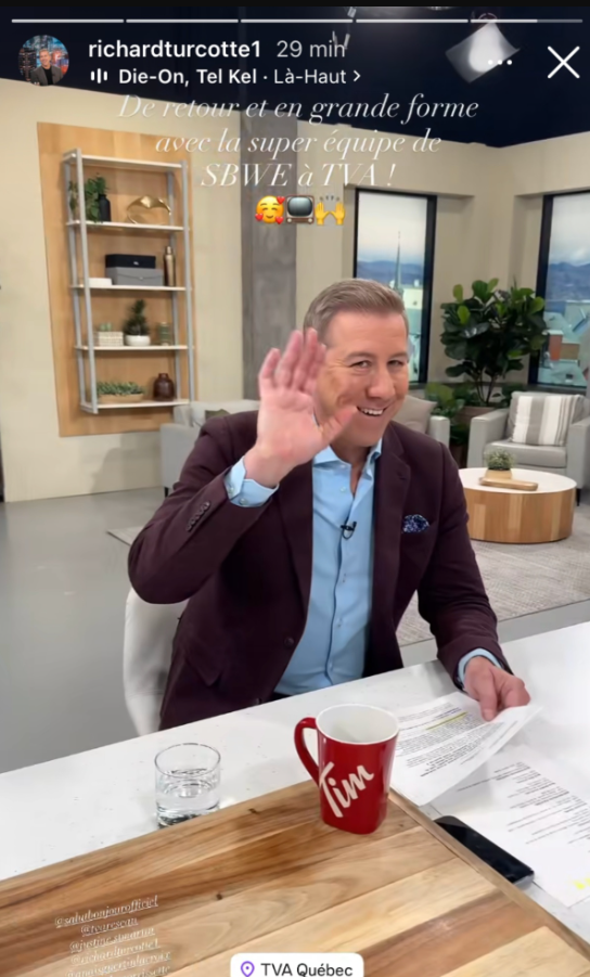 Capture decran 2025 10 11 144710 Après son absence remarquée, Richard Turcotte fait son grand retour à Salut Bonjour et envoie un message touchant