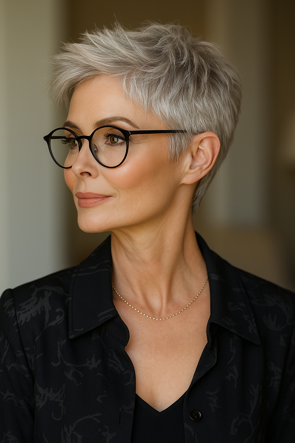 femme704 Cette coupe courte sur cheveux gris est la plus flatteuse après 70 ans, selon les experts