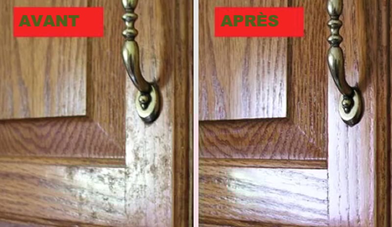 Comment dégraisser des portes d'armoires en bois ? 1 Comment dégraisser des portes d'armoires en bois ? nettoyer porte d armoire plein de graisse Comment dégraisser des portes d'armoires en bois ?