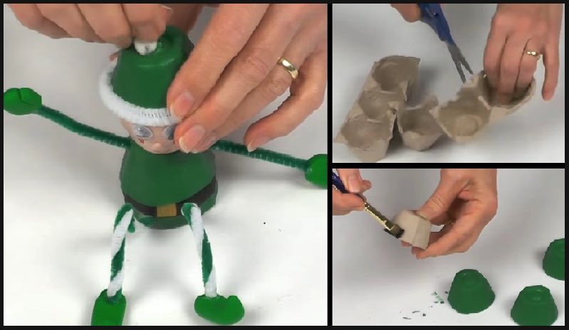 Voici comment fabriquer un lutin de Noël avec des cartons d'oeufs 1 Voici comment fabriquer un lutin de Noël avec des cartons d'oeufs comment fabriquer un lutin de Noel avec carton oeuf facile Voici comment fabriquer un lutin de Noël avec des cartons d'oeufs