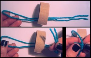 f Comment faire des mini bonnets de Noël avec de la laine et un rouleau de papier toilette ? Un bricolage facile !