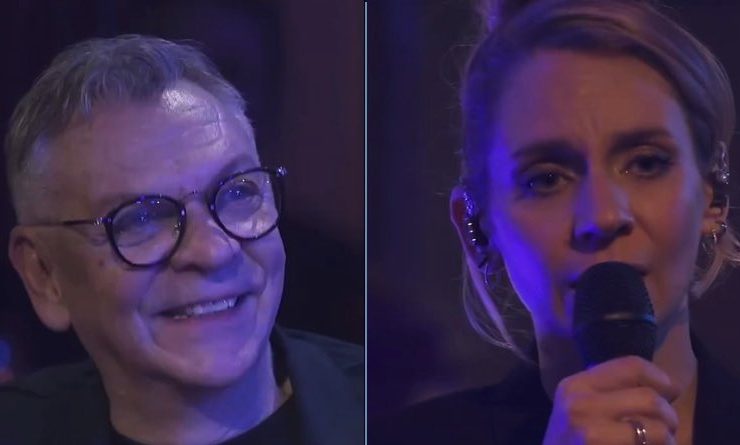 performance Marc Labreche Leandre Cette performance de Léane Labrèche-Dor qui chante pour la fête de Marc Labrèche fait énormément réagir