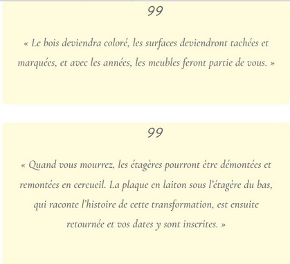 3a Cercueil écolo : cette bibliothèque peut être assemblée en cercueil après la mort