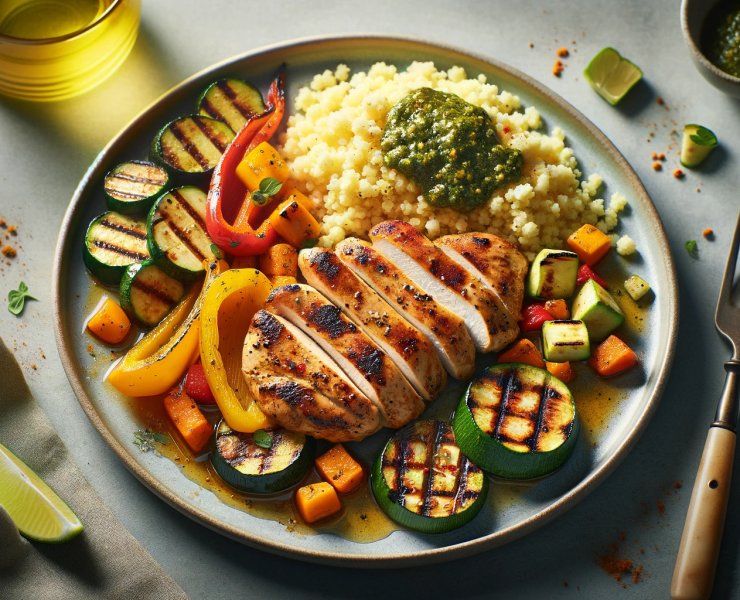 DALL·E 2023 12 08 16.48.37 A highly photorealistic wide image focusing solely on the dish based on the provided recipe with minimal background elements for a simple yet savory Recette facile de Poulet au Cari en 30 Min 🍽️ Profitez des spéciaux de cette semaine avec notre recette et découvrez les ingrédients à rabais! 🛒🔥