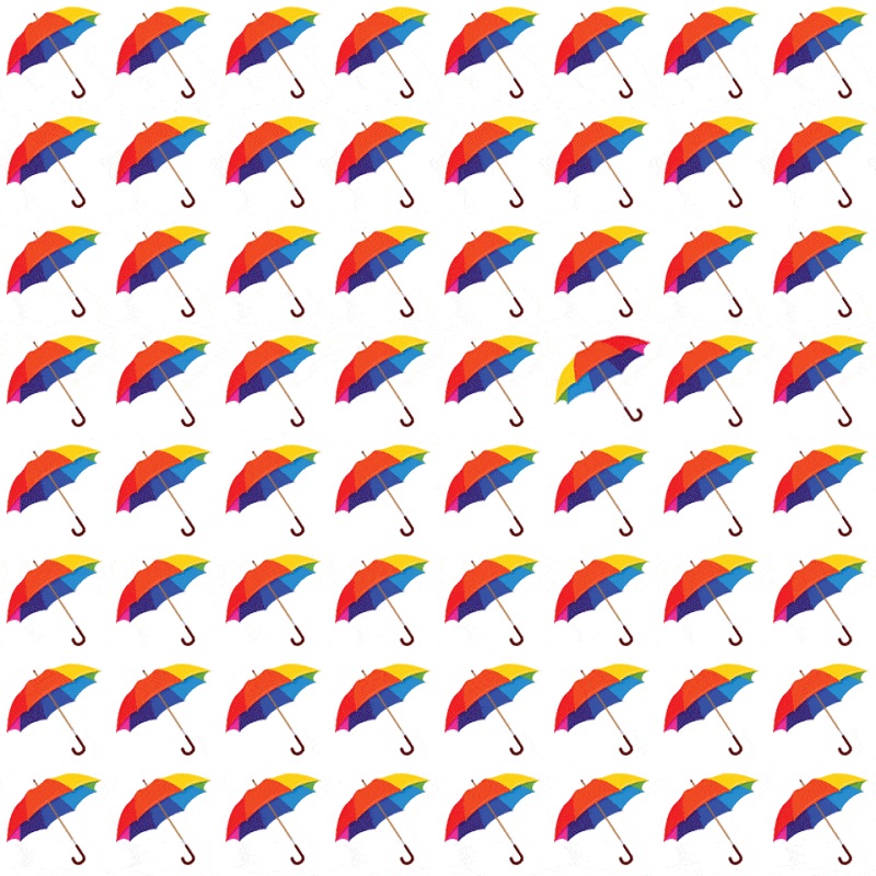 b Test observation : Pouvez-vous trouver l'intrus dans ces 5 images