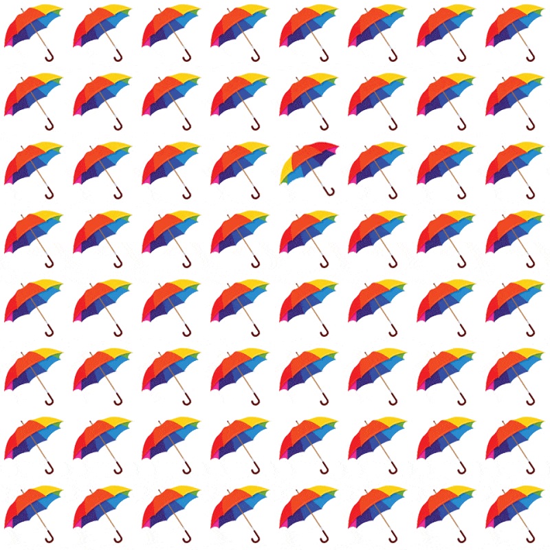 c Test observation : Pouvez-vous trouver l'intrus dans ces 5 images