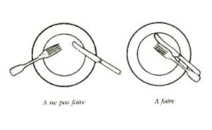 en cuisine les ustencils repas a savoir Quelle est la bonne manière d’indiquer que vous avez fini de manger… Gauche ou droite ?