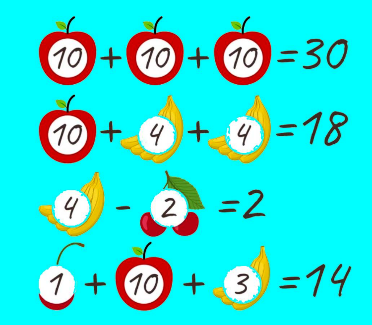 Capture decran le 2024 04 22 a 15.11.01 Énigme des fruits : pouvez-vous résoudre cette équation mathématique ?