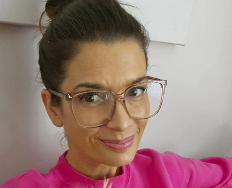 imagegenguil e1713402953855 Geneviève Guilbault rayonne dans sa robe mauve peu de temps après sa séparation