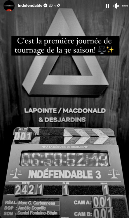 Capture decran 2024 05 07 115448 1 Indéfendable dévoile un avant-goût de sa saison 3 en tournage