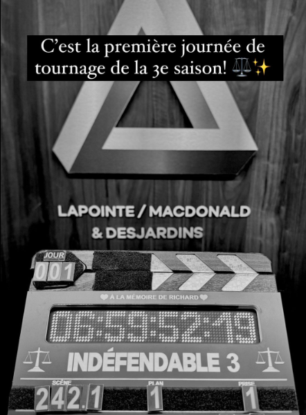 Capture decran 2024 05 07 115448 Indéfendable dévoile un avant-goût de sa saison 3 en tournage