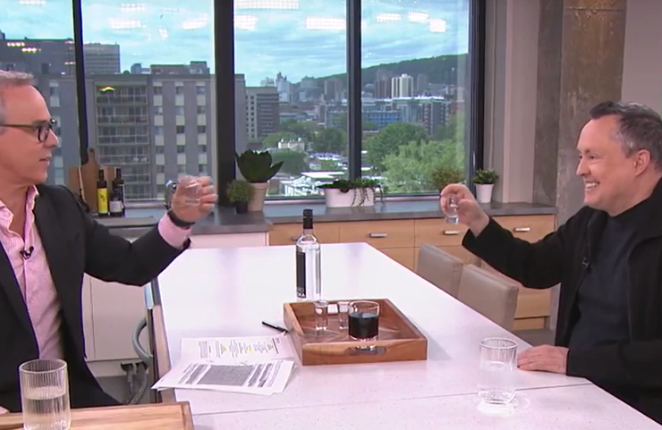 Capture decran 2024 05 25 093051 Gino Chouinard partage un shot de vodka avec Mike Ward en direct le matin