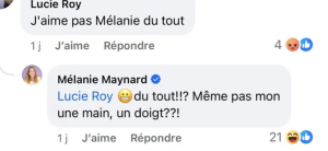 Capture decran le 2024 05 30 a 16.21.37 Mélanie Maynard réagit vivement à une critique sévère d'une internaute