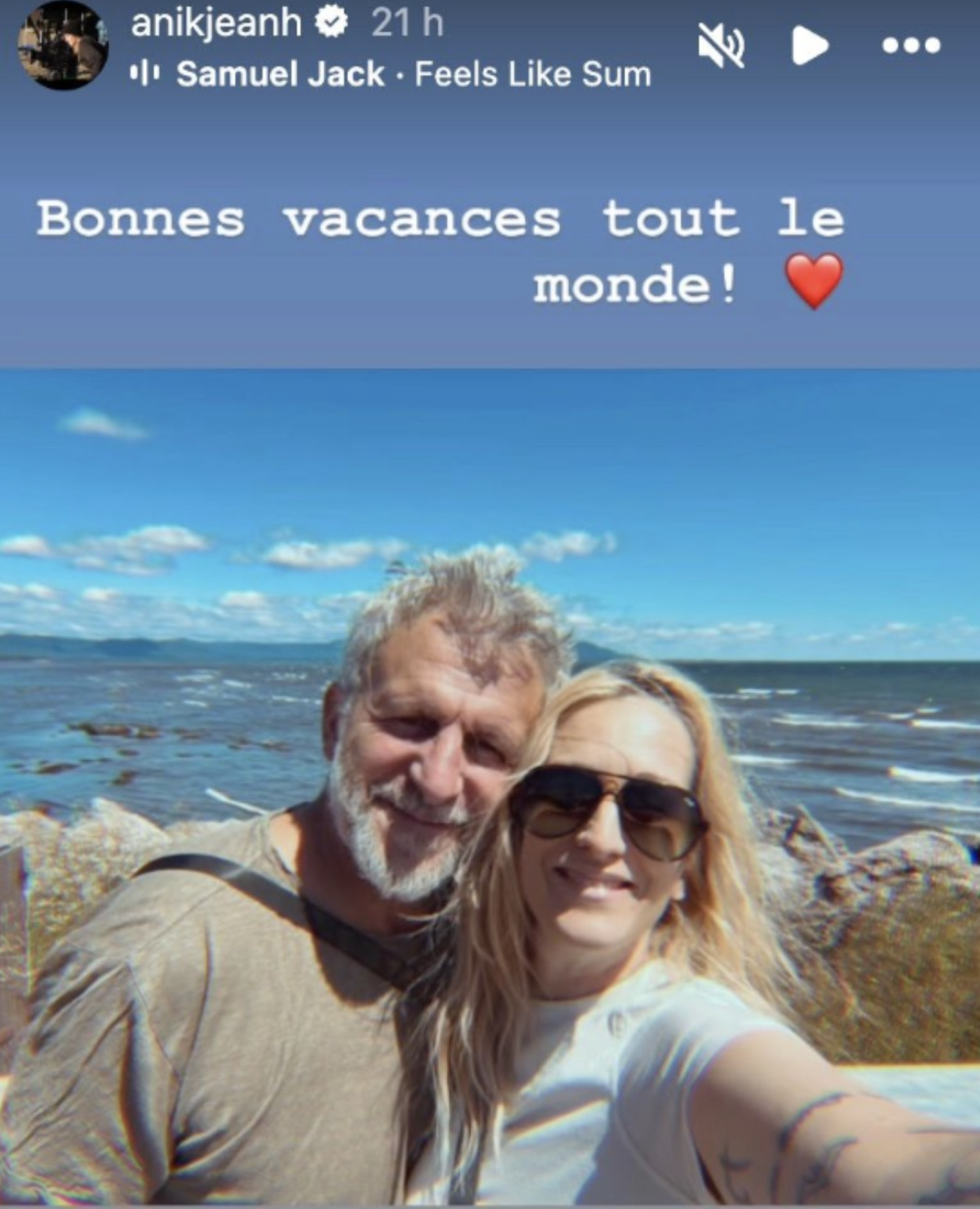 Capture decran le 2024 07 23 a 11.41.24 Patrick Huard dévoile ses photos de vacances avec sa célèbre compagne