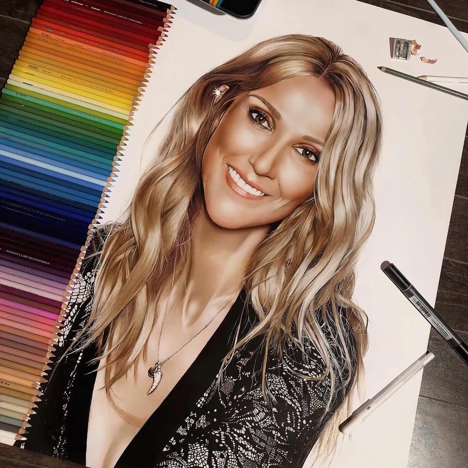 ccelineee Une jeune Québécoise réalise un portrait spectaculaire de Céline Dion