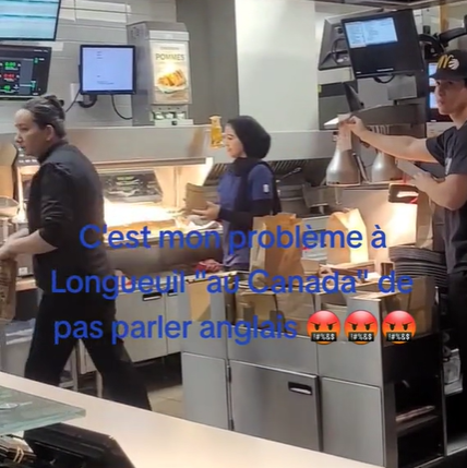 Une cliente au Québec furieuse après avoir été servie en anglais chez McDonald’s 1 Une cliente au Québec furieuse après avoir été servie en anglais chez McDonald’s Capture decran 2024 08 08 074752 Une cliente au Québec furieuse après avoir été servie en anglais chez McDonald’s