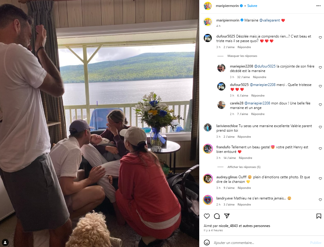 Maripier Morin touche profondément la conjointe de son frère décédé avec un geste émouvant 2 Maripier Morin touche profondément la conjointe de son frère décédé avec un geste émouvant Capture decran 2024 08 14 161616 Maripier Morin touche profondément la conjointe de son frère décédé avec un geste émouvant