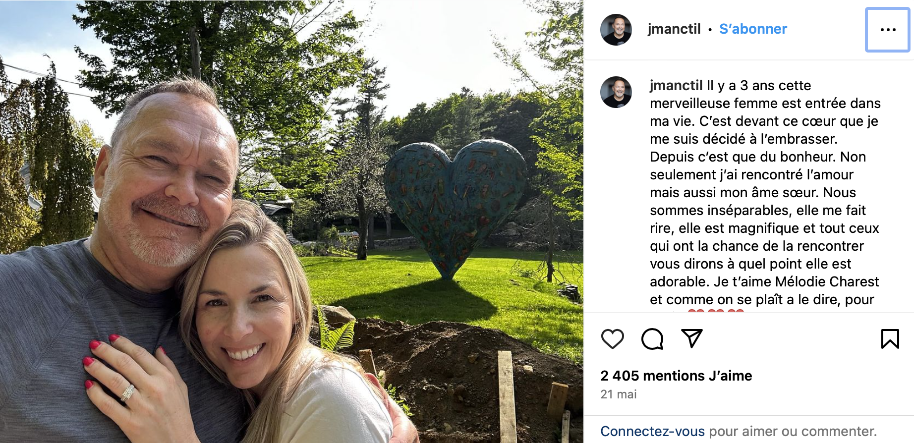 Capture decran le 2024 08 05 a 12.37.49 Jean-Michel Anctil fait sa demande en mariage et apporte une précision