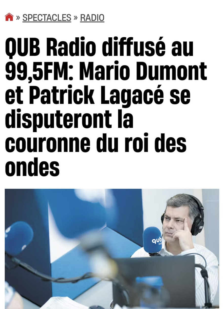 Capture decran le 2024 08 12 a 10.20.00 Mario Dumont prend d'assaut la radio du matin pour affronter Patrick Lagacé
