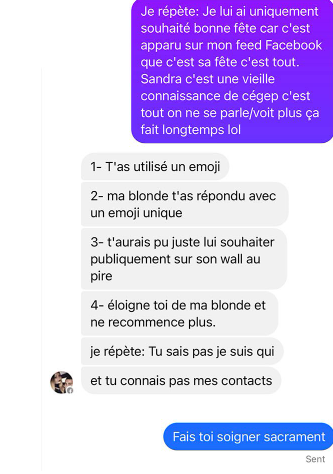 Jalousie Extrême: Un Homme Réagit Violemment à un Simple Message d'Anniversaire sur Facebook 3 Jalousie Extrême: Un Homme Réagit Violemment à un Simple Message d'Anniversaire sur Facebook Screenshot 2024 08 17 21.44.27 Jalousie Extrême: Un Homme Réagit Violemment à un Simple Message d'Anniversaire sur Facebook