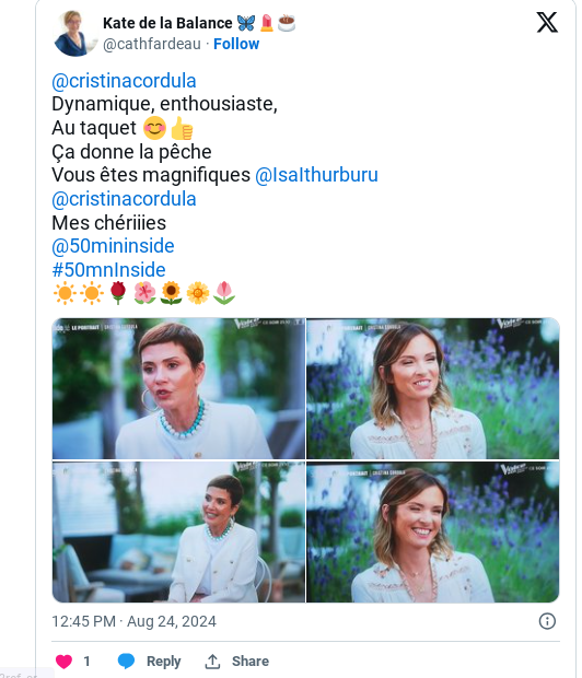 Screenshot 2024 08 25 12.26.01 Cristina Cordula : “C’est lourd” à 60 ans, ses révélations surprenantes sur le botox secouent la Toile