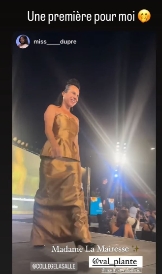 Screenshot 2024 08 25 12.33.02 Valérie Plante éblouit dans une robe dorée sur mesure lors du Festival M.A.D.