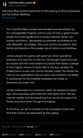 Tragédie dans la LNH : Johnny Gaudreau et Son Frère Périssent dans un Accident de Vélo 2 Tragédie dans la LNH : Johnny Gaudreau et Son Frère Périssent dans un Accident de Vélo Screenshot 2024 08 30 11.22.38 Tragédie dans la LNH : Johnny Gaudreau et Son Frère Périssent dans un Accident de Vélo