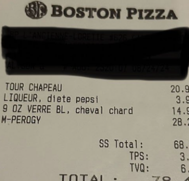 Un client au Québec va dîner au Boston Pizza et s'étonne des prix devenus trop élevés 4 Un client au Québec va dîner au Boston Pizza et s'étonne des prix devenus trop élevés Screenshot 2024 08 31 10.59.43 e1725116511996 Un client au Québec va dîner au Boston Pizza et s'étonne des prix devenus trop élevés