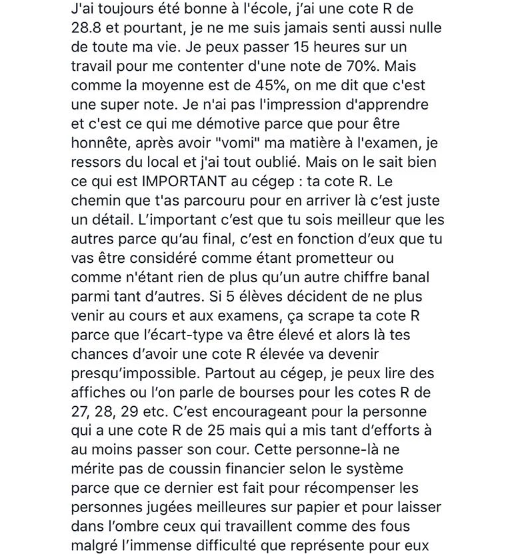 Screenshot 2024 09 08 12.33.04 Cette étudiante au Québec dévoile la dure réalité de nombreux élèves au cégep