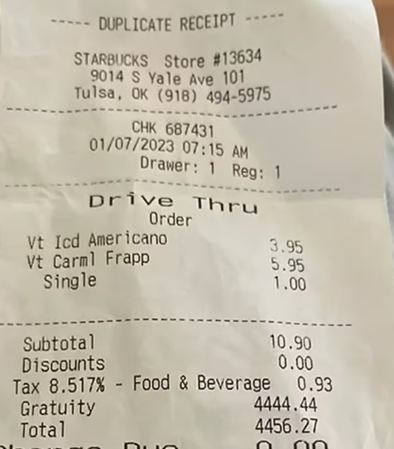 Un couple forcé d'annuler son voyage après avoir commandé deux cafés chez Starbucks 2 Un couple forcé d'annuler son voyage après avoir commandé deux cafés chez Starbucks Screenshot 2024 09 14 15.18.52 Un couple forcé d'annuler son voyage après avoir commandé deux cafés chez Starbucks