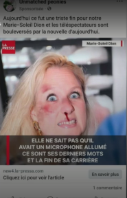 Marie-Soleil Dion a dû rassurer ses fans après des pubs frauduleuses 2 Marie-Soleil Dion a dû rassurer ses fans après des pubs frauduleuses Screenshot 2024 09 19 13.01.08 e1726765346507 Marie-Soleil Dion a dû rassurer ses fans après des pubs frauduleuses