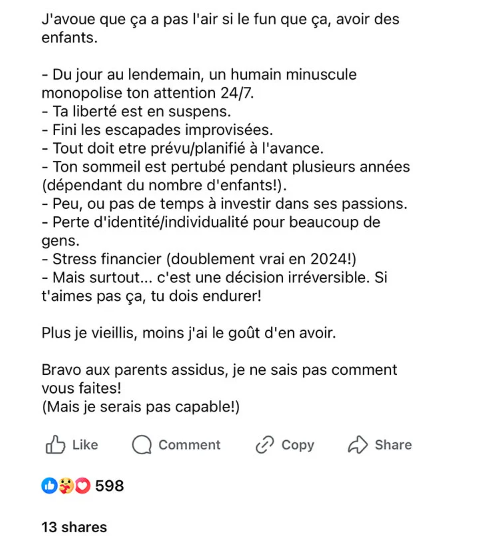 Screenshot 2024 09 20 11.12.06 Un Québécois explique pourquoi il ne veut pas avoir d’enfants