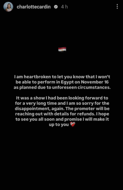 Capture decran 2024 10 12 185136 Les fans de Charlotte Cardin sont déçus après une annonce inattendue