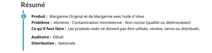 Screenshot 2024 10 03 14.26.08 Urgent rappel de margarine en raison de la présence potentielle de moisissures