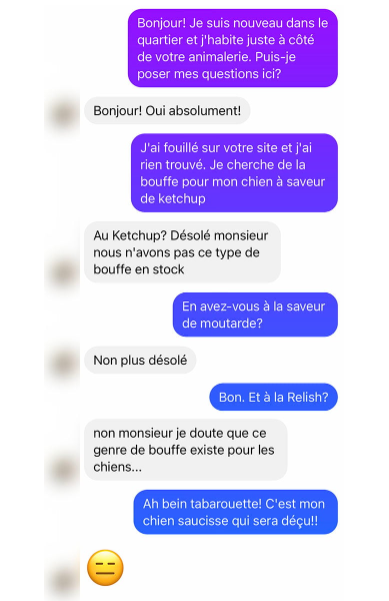 Un homme au Québec appelle une animalerie pour poser une série de questions cruciales 2 Un homme au Québec appelle une animalerie pour poser une série de questions cruciales Screenshot 2024 10 07 14.56.19 Un homme au Québec appelle une animalerie pour poser une série de questions cruciales