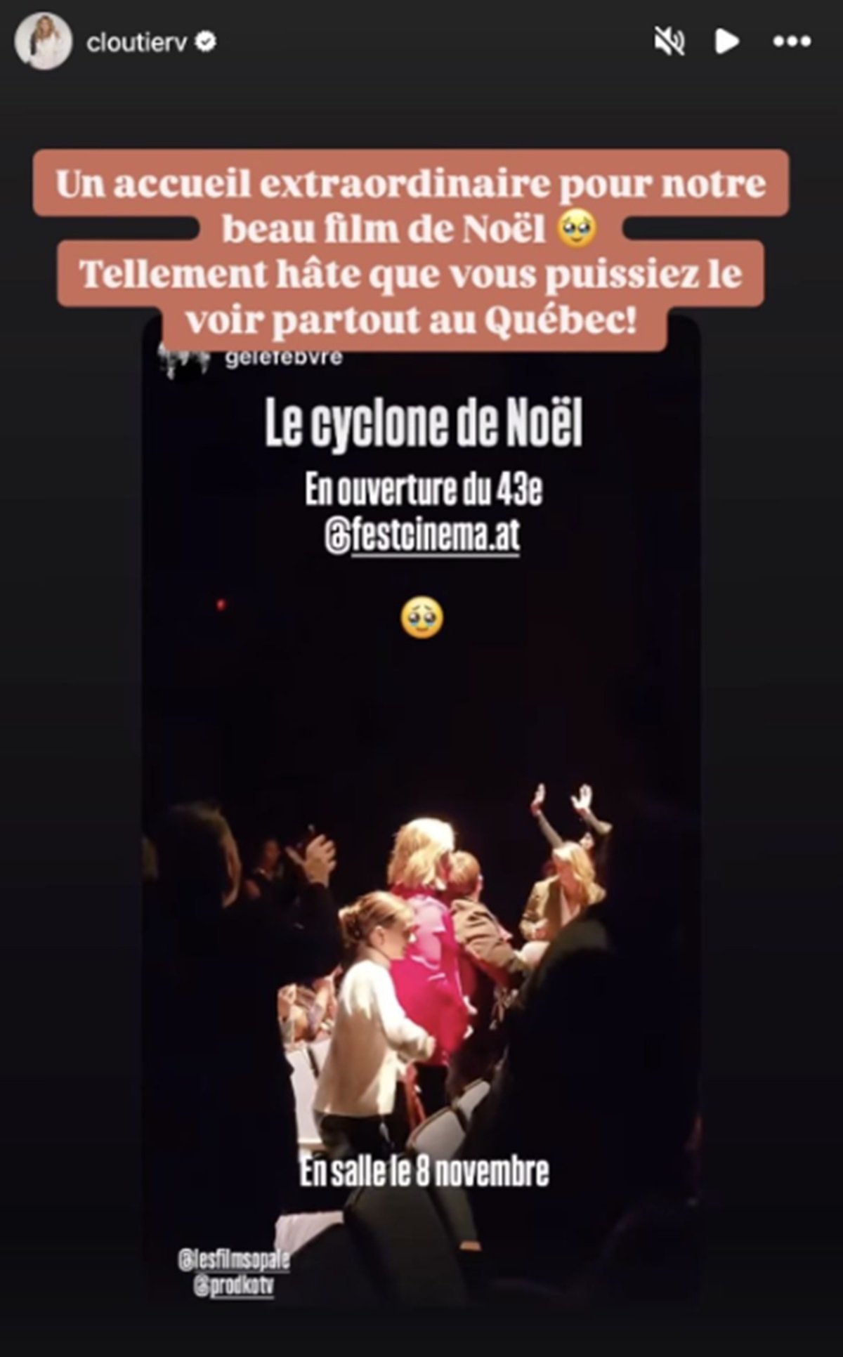 veronique cloutier message film Christine Beaulieu prend la pose sur le tapis rouge, très bien entourée !