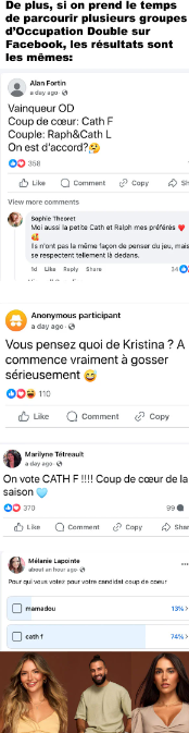 Capture decran 2024 11 05 112337 Le Québec semble avoir déjà choisi les grands gagnants d’Occupation Double Mexique