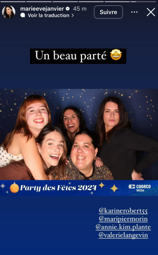 Capture decran 2024 12 06 181626 Marie-Ève Janvier partage les photos de leur soirée de Noël avec Maripier Morin