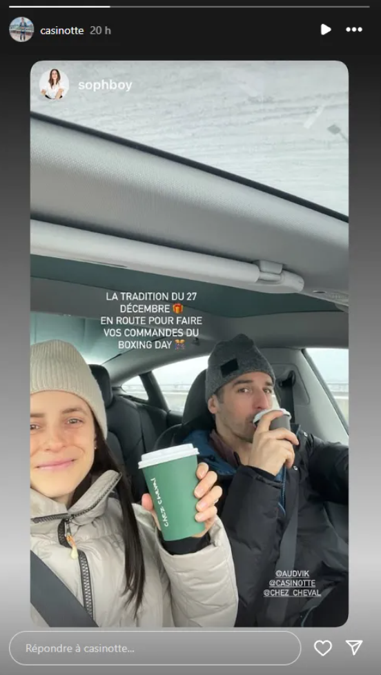 Capture decran 2024 12 29 130916 1 Une tradition chaleureuse pour Charles-Antoine Sinotte et sa fiancée durant les fêtes