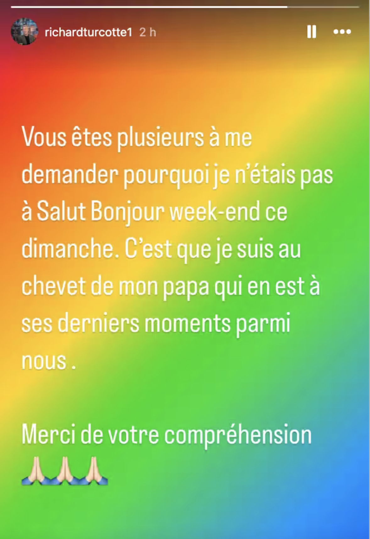 Capture decran le 2024 12 09 a 17.37.28 Richard Turcotte : la raison de son absence à « Salut Bonjour week-end » révélée