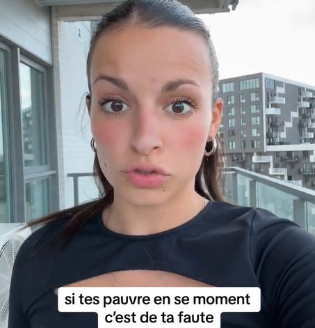 Une influenceuse québécoise suscite la polémique : "Si t'es pauvre, c'est 100% de ta faute" 1 Une influenceuse québécoise suscite la polémique : "Si t'es pauvre, c'est 100% de ta faute" Capture decran 2025 01 12 140941 e1736709087688 Une influenceuse québécoise suscite la polémique : "Si t'es pauvre, c'est 100% de ta faute"