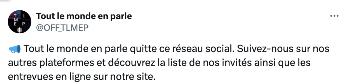 Capture decran 2025 01 25 150056 Tout le monde en parle annonce qu’il quitte officiellement ce réseau