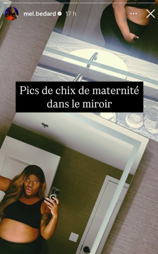 Capture decran 2025 01 26 143101 Enceinte, Mélissa Bédard dévoile de nouvelles photos de sa grossesse